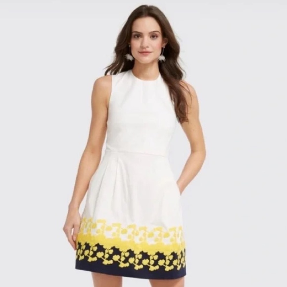 Draper James Cream Halter A-Line Mini Dress